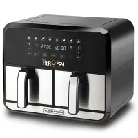 Black & Decker airfryer friteuse double zone 8L DZAF1700-B5