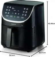 Kenwood airfryer  friteuse digital 7L 1800W  HFM80.000SS