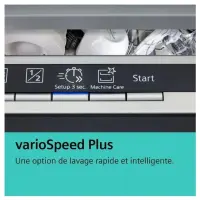 Siemens lave vaisselle encastrable iq300 sn53es27ve