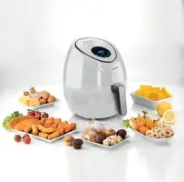 Kenwood friteuse airfryer 1500W 3.8L Blanc Hfp30.000 Wh