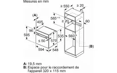 Bosch four encastrable Série 4 pyrolye HBA372ES0