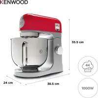 Kenwood robot pâtissier rouge 1000w 5L KMX750RD