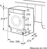 Bosch machine à laver encastrable série6 wiw24348ff
