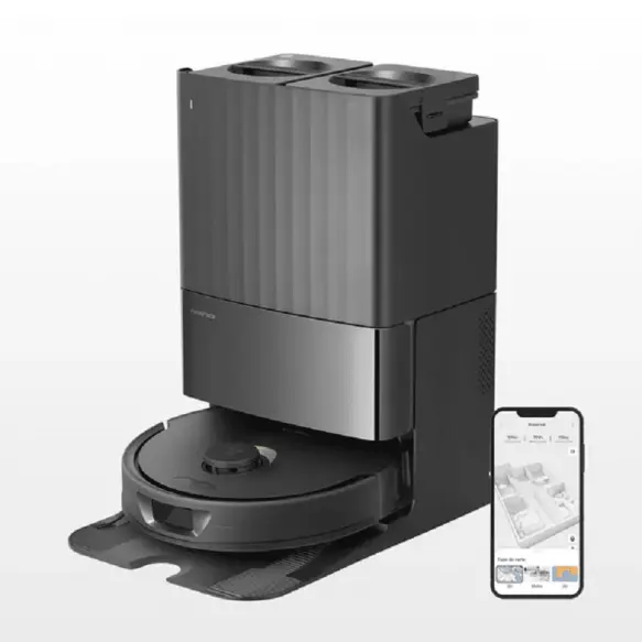 Roborock Qrevo aspirateur robot station multifonction noir