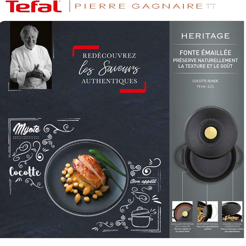 Tefal Heritage Cocotte Fonte Ovale 7,2 L E2230604