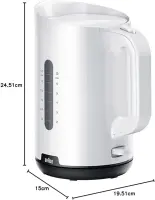 Braun  Bouilloire  1,7L  1000W  WK1100WH