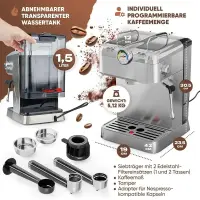 ProfiCook  Machine à café espresso PC ES 1267