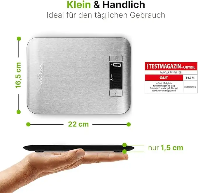 Proficook Pc-Kw 1061 Balance De Cuisine inox