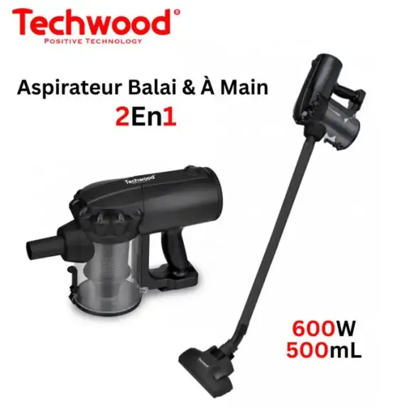 Techwood aspiarteur balai 2en1 600w tas642