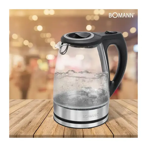 Bouilloire électrique en verre bomann