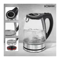 Bouilloire électrique en verre bomann
