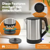 Bomann Bouilloire Inox 1,5 L WKS3002CB 2200 W