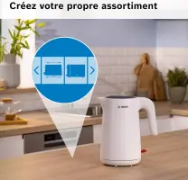 Bosch Bouilloire électrique 1.7l 2400w blanc TWK1M121