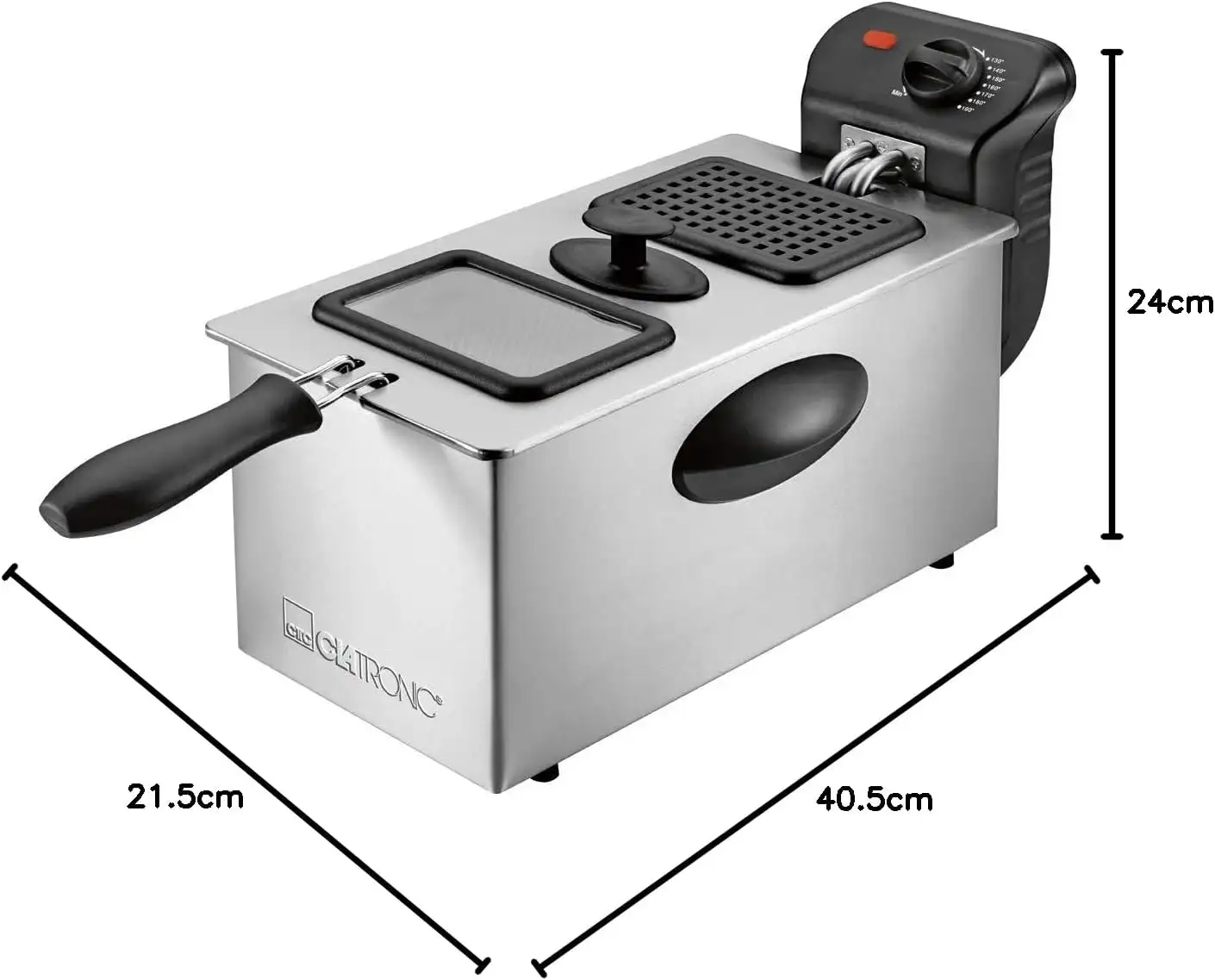 Clatronic FR 3587 Stainless steel deep fryer 3 liter inox