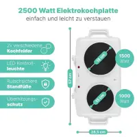 Double plaque de cuisson clatronic dkp3583