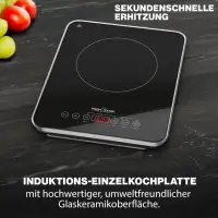 ProfiCook Plaque Induction 2000 W Tactile Noire