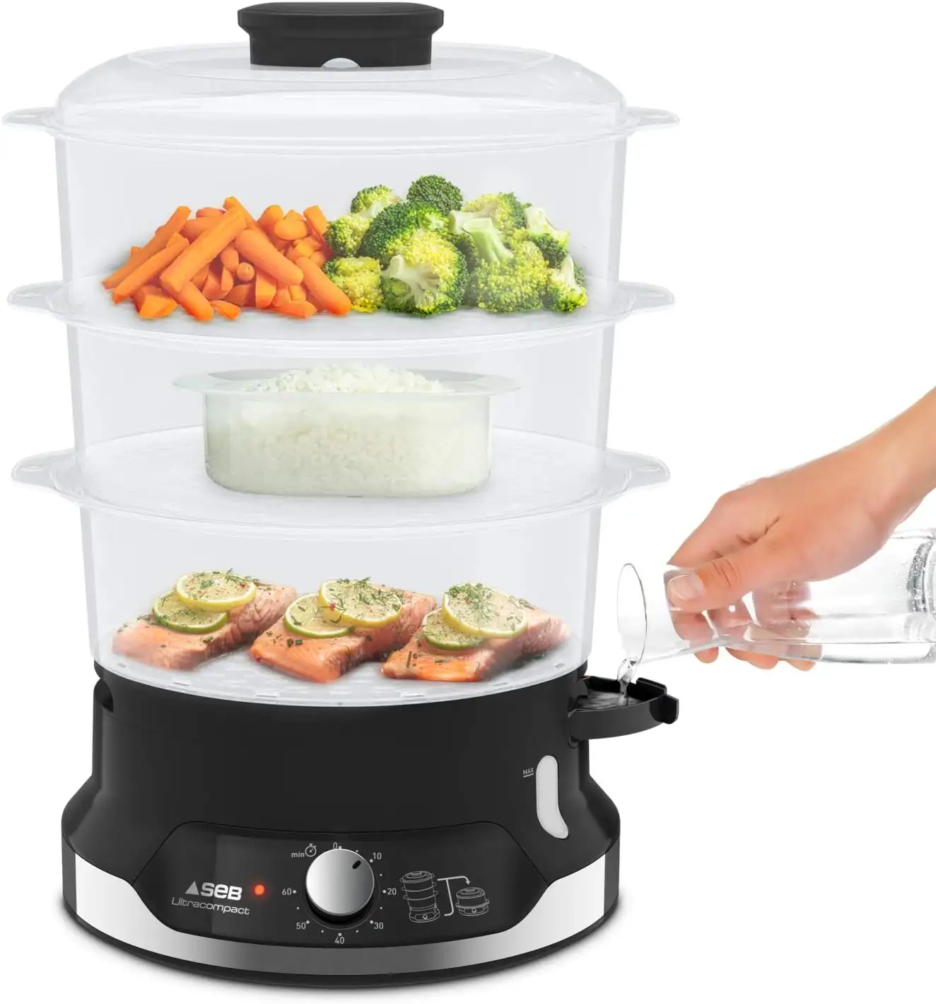 Seb Cuiseur vapeur 9 L.800 W VC204800