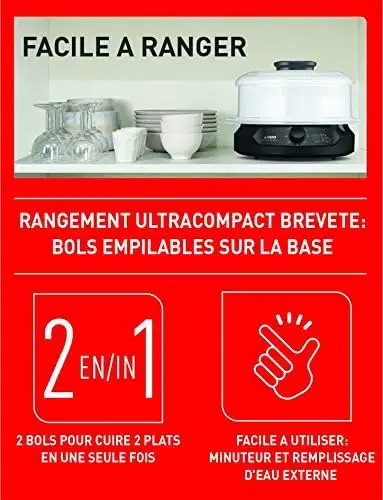 Seb Cuiseur vapeur 9 L.800 W VC204800