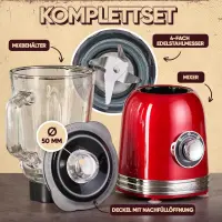 ProfiCook blender PC-UM 1195 800W 1.5 Litres Red