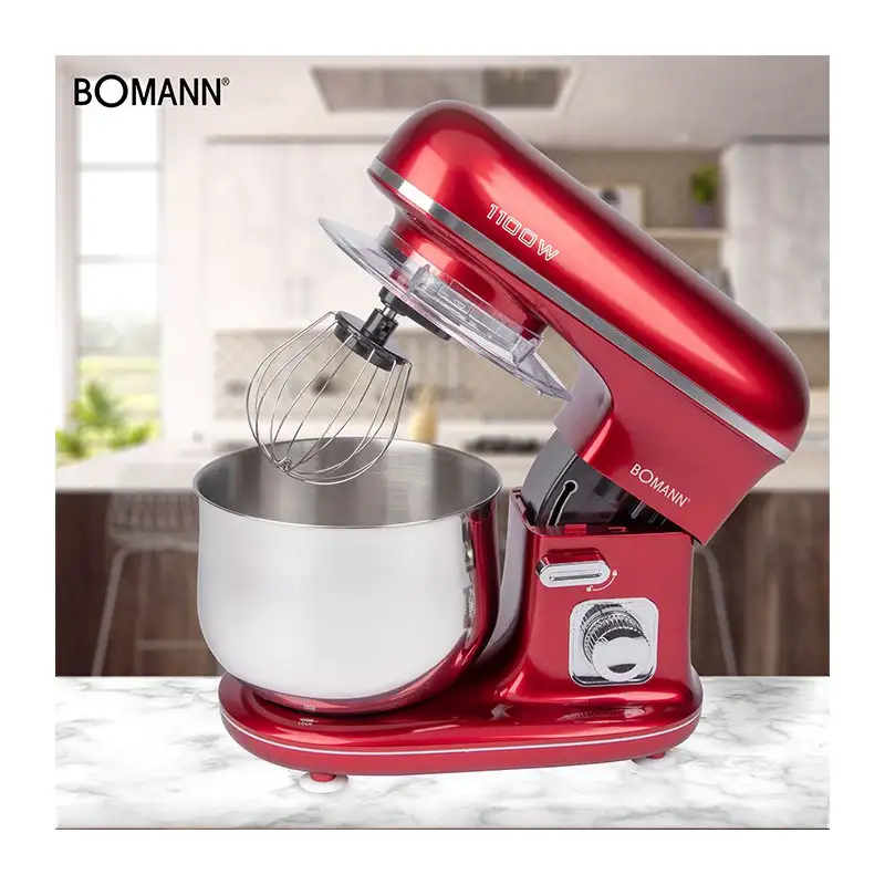 Pétrin 5l bomann 1100w rouge km6010cb