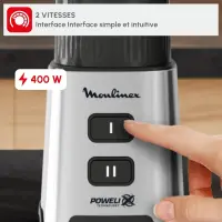 Moulinex Blender Mini mixeur compact 400 W LM17GD10