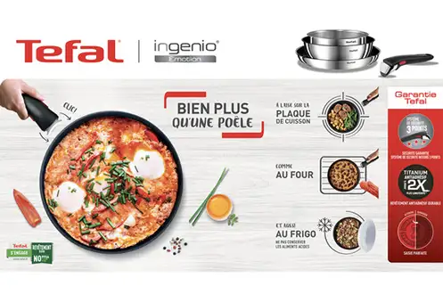 Batterie de cuisine Tefal 10pies l897s104