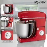 Robot pétrin  10L 1500W Bomann KM 6036 CB Rouge