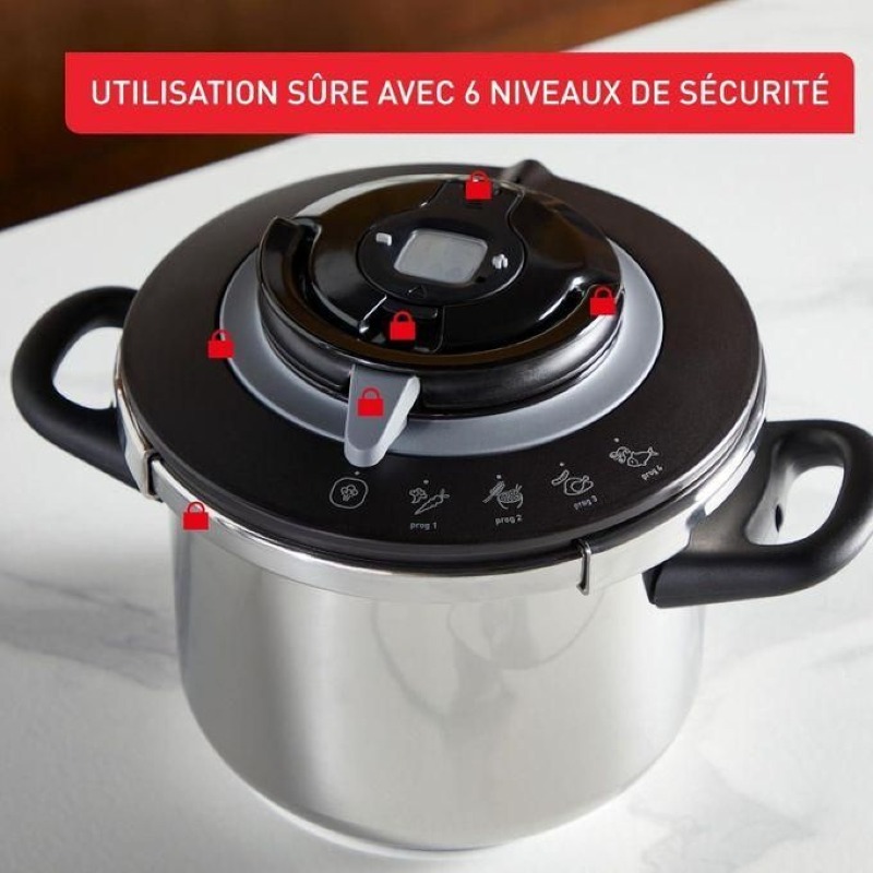 Seb Cocotte minute clipso+ chef 6L 4programmes