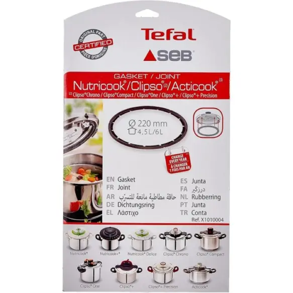 Seb Joint pour autocuiseur clipso 4.5L  6L  X1010004