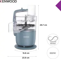 Robot Kenwood MultiPro Go FDP22.130GY | 650W Bol 1,3L