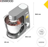Kenwood pétrin pâtisserie titanium1400w KWL90.344SI