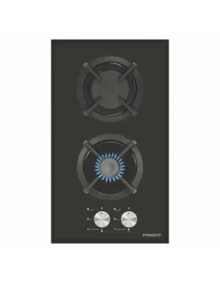 PROFF P306 Plaque Vitro 2 feux Noir
