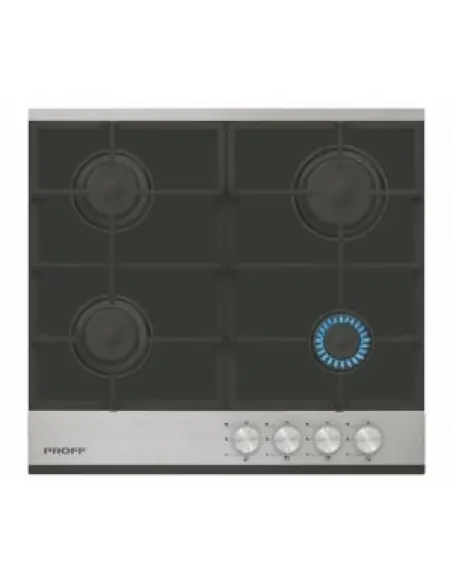 PROFF P615 Plaque de Cuisson Verre Noir Bordure Inox
