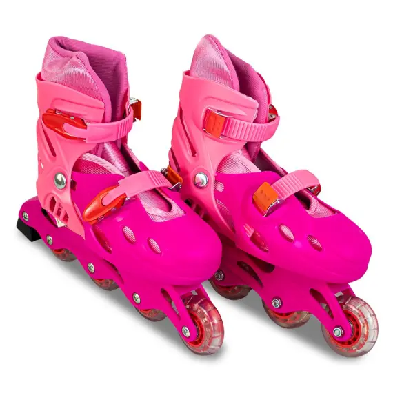 Patins à roues alignées Taille réglable  Taille 5-9 Rose