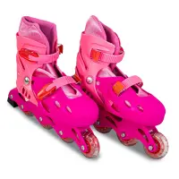 Patins à roues alignées Taille réglable  Taille 5-9 Rose