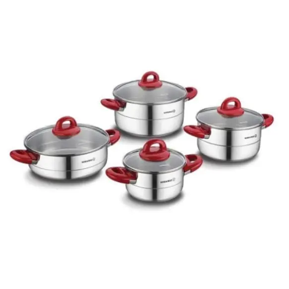 SERIE DE CASSEROLE KORKMAZ 8 PIECES A1087-2