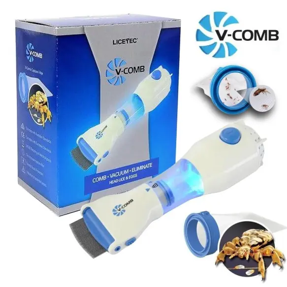 Peigne Anti Poux Électrique V-COMB TTVC01