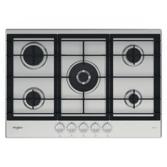 Whirlpool plaque  gaz 5 feux 75cm GMWL 728/IXL