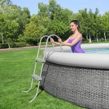 Bestway 58430 Echelle 2x2 marches pour piscine hauteur 84 cm