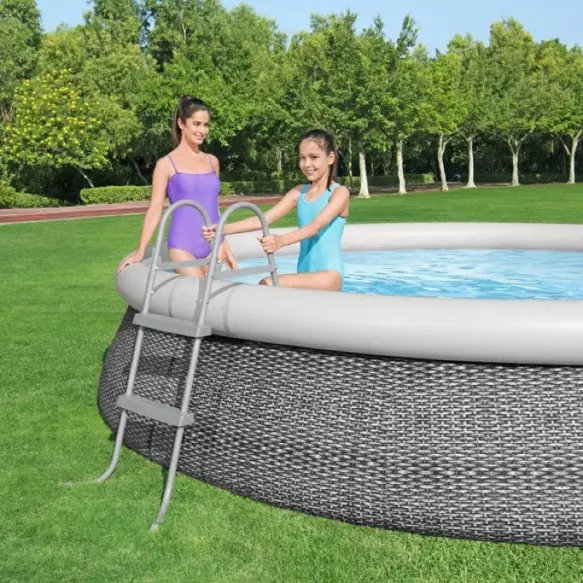 Bestway 58430 Echelle 2x2 marches pour piscine hauteur 84 cm