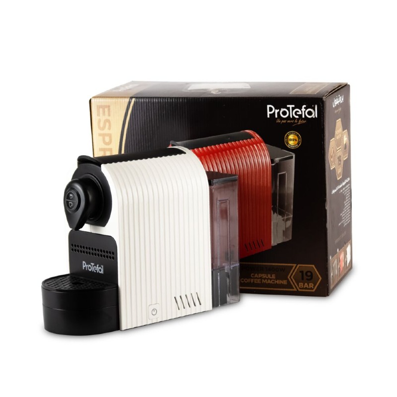 Protefal Machine à café Capsule 1400W EM-201C Blanc