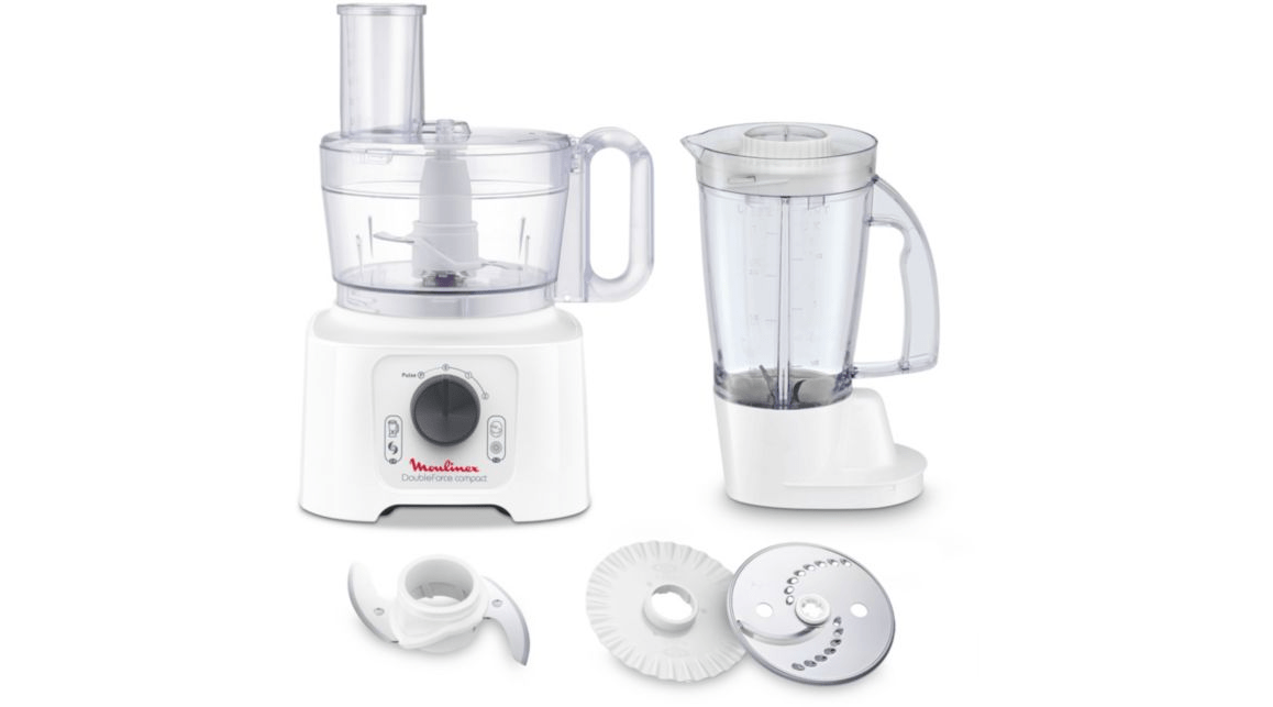 Moulinex FP542111 Robot Compact 19 Fonctions Blanc