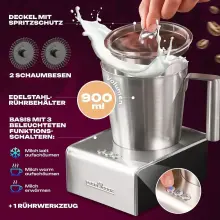 ProfiCook Mousseur à lait env. 500ml de mousse PC-MS 1032