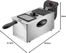 Clatronic FR 3587 Stainless steel deep fryer 3 liter inox