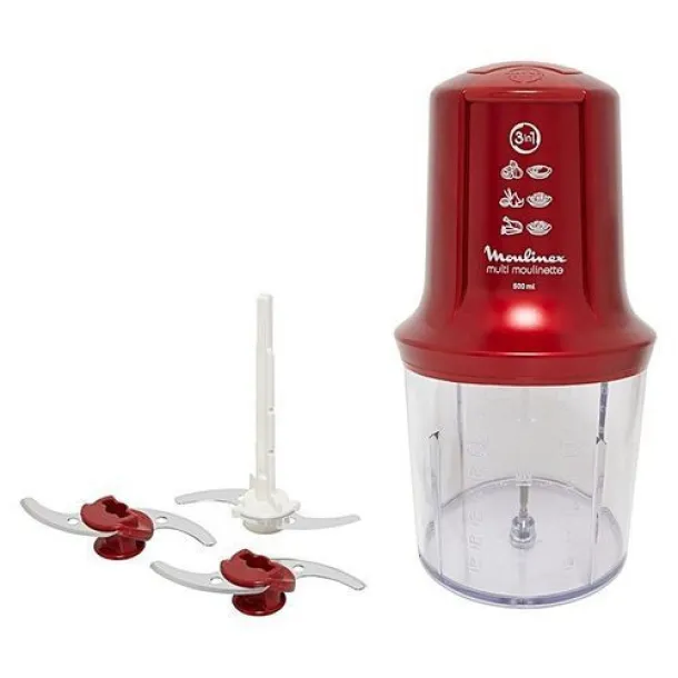Moulinex mini hachoir multi moulinette 3en1 500ml AT714G32