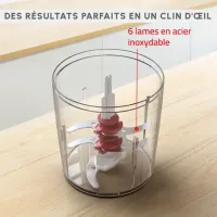 Moulinex mini hachoir multi moulinette 3en1 500ml AT714G32