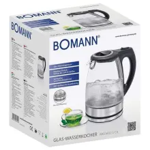bomann bouilloire electrique en verre 1.7l  2200w Wks6032