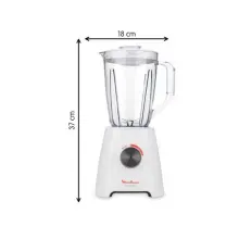 Blender Moulinex 2L Turbo 600W Blanc LM420110