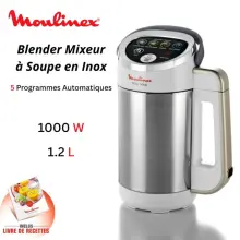 Moulinex blenderr à soupe chauffant inox LM841B10