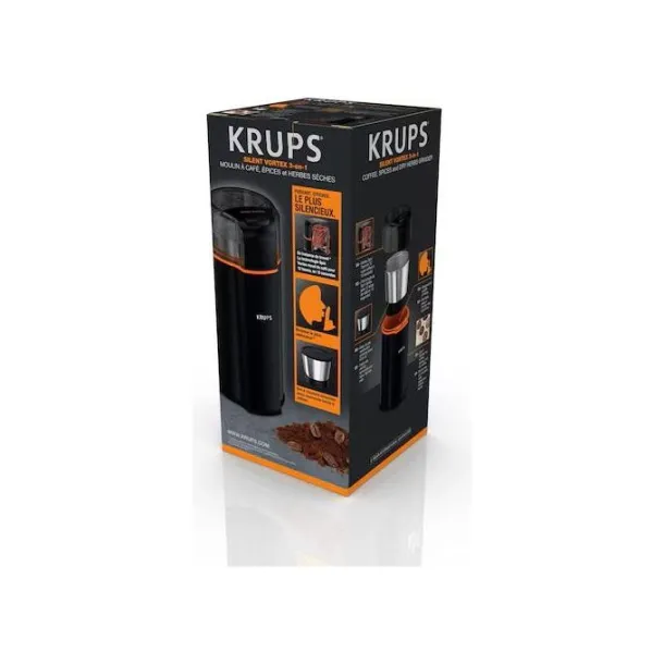 Krups moulin à café électrique noir 175w 12 tasses GX332810